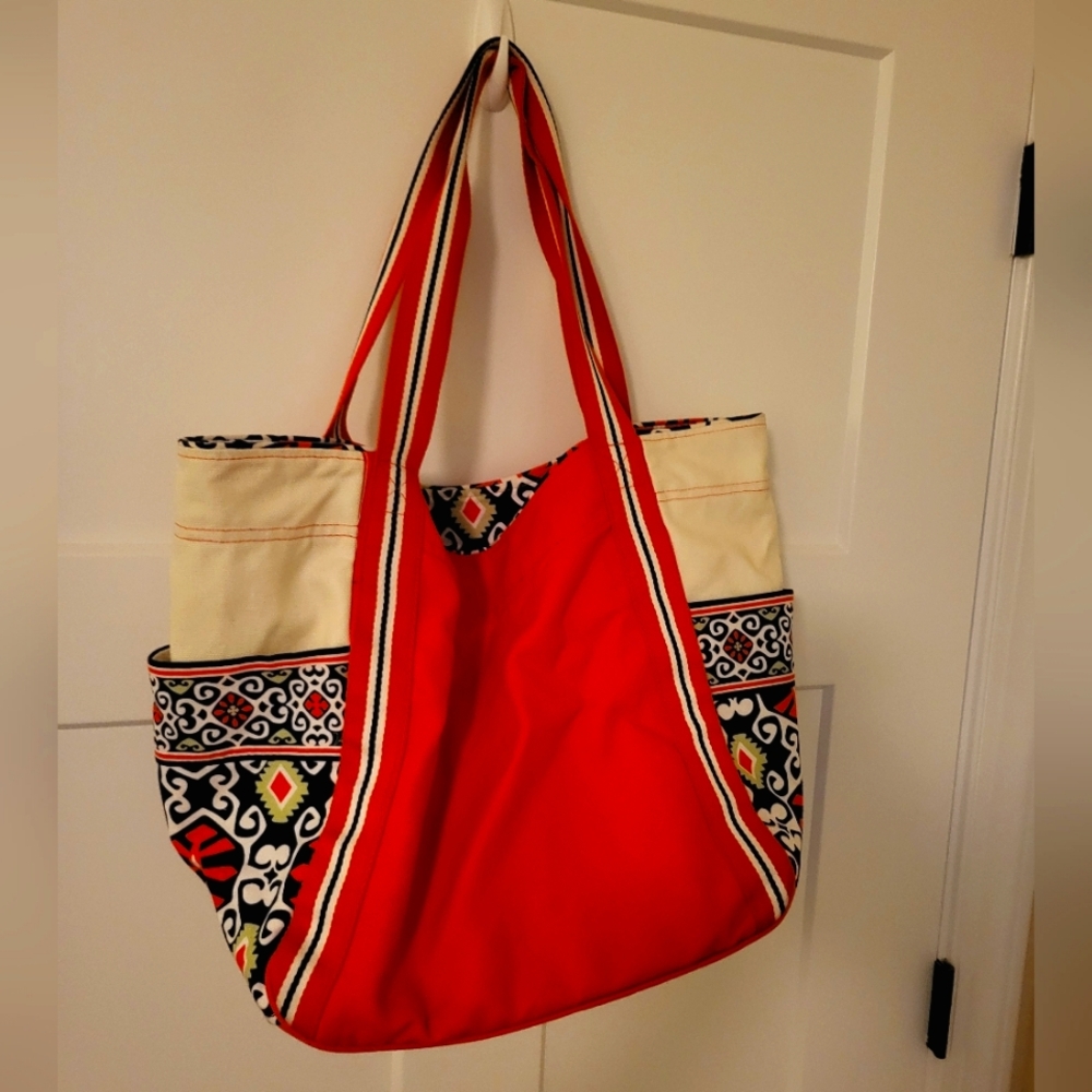 Vera Bradely Canvas Colorblock Tote